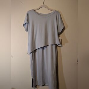 Pearl Blue Cotton Blend Dress From Soft Surroundings